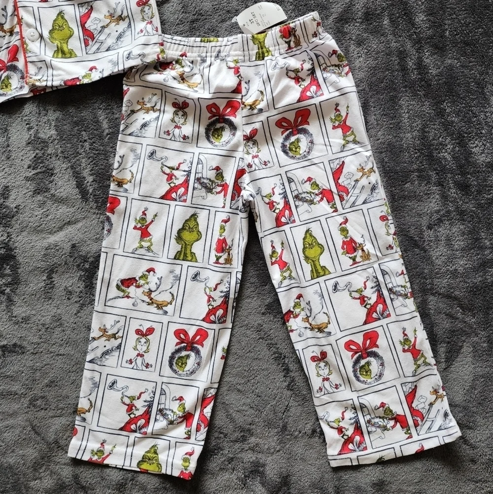 NWT Dr Seuss The Grinch Christmas Family Sleep 2 pc Pajama Set Toddler 12m 2t 3t